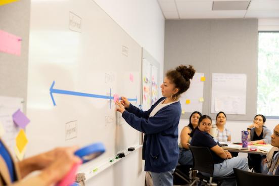 Professor Writing on White Board